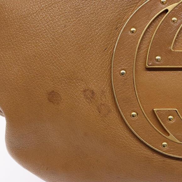 GUCCI Interlocking Shoulder Bag Leather Brown Gold - Picture 15 of 16